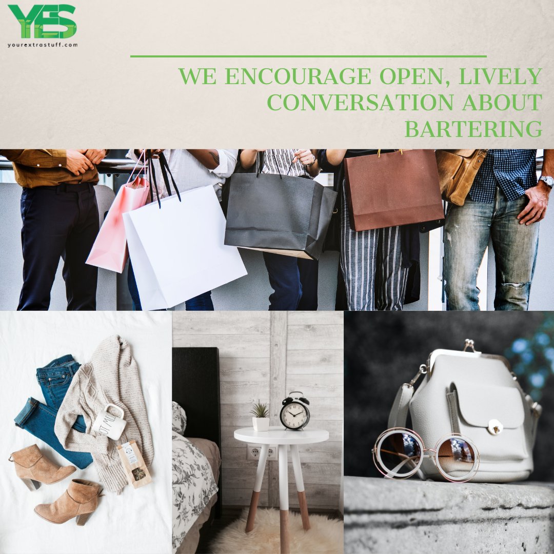 YourExtraStuff's tweet photo. We encourage open, lively conversation about BARTERING.
Introducing - Our Barter &amp; Buy Community-
https://t.co/8WIRSoJKg0

#Trade #Barter #yourextrastuff #California #sellyourstuff #sellstuff #forsale #sellmystuff #bartergoods #buyercommunity #howtomakemoney #makemoneyfast https://t.co/H8bKykICye