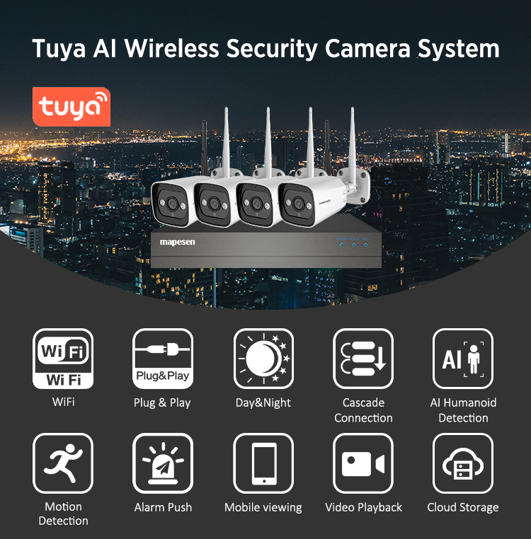 MapesenTechnol1's tweet image. #mapesen Tuya Wireless Security Camera System 4CH/8CH Outdoor/Indoor Use.
#wirelesssecuritysystem #Aihumanioddetection #cctvsystem #homesecurity