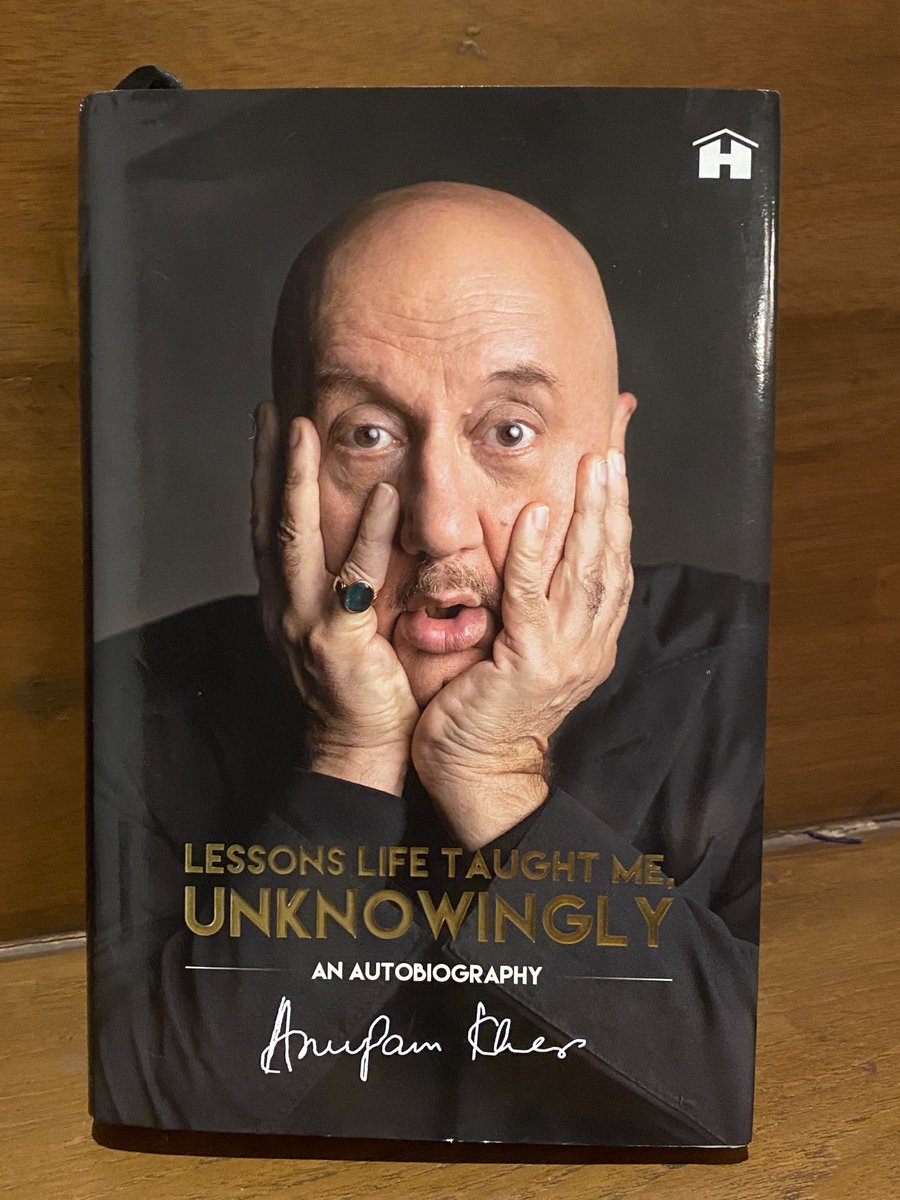 Look who came knocking at our door. Thank you @AnupamPKher sir, for our signed copy. Looking forward reading it. @geneliad https://t.co/hTHgkgTAvt