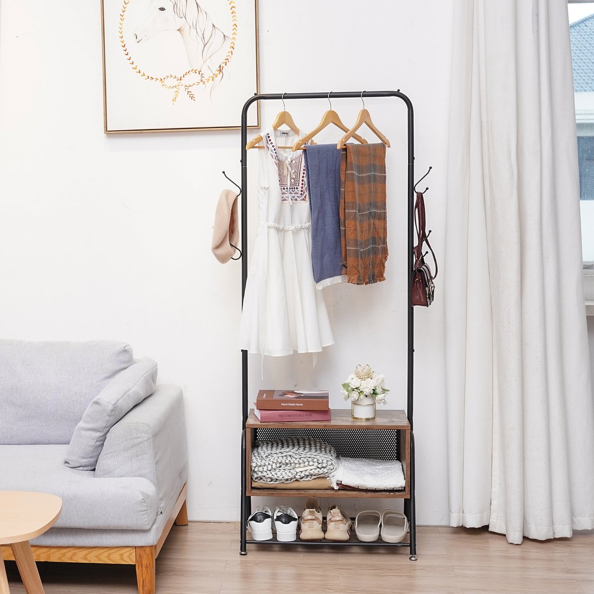 cosrack's tweet photo. Coat Rack,Hall Tree with Wooden Cabinet for Home,Bedroom,Living Room,Hallway,Entryway,5 in 1 Wood Look Accent Furniture Metal Frame :) Welcome to try and test this new product. https://t.co/XOUNkw6nO3