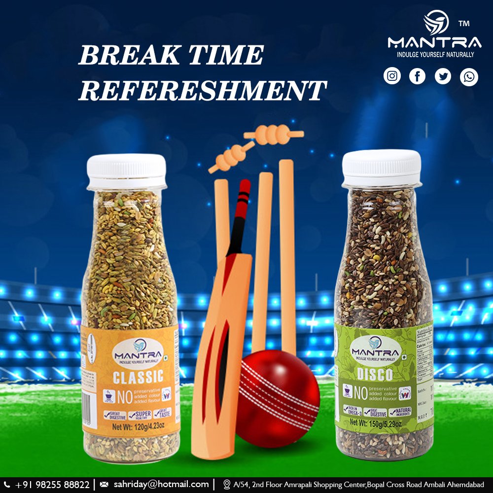 Mantra_SFP's tweet photo. Break the Refreshment with Mantra Classic and Disco...
#organic #digestivehealth #digestive #seeds #healthytreats #healthylifestyle #mouthfreshner #mukhwas #flaxseeds #gujaratimukhwas #ahmedabad https://t.co/q1e0MysxSU
