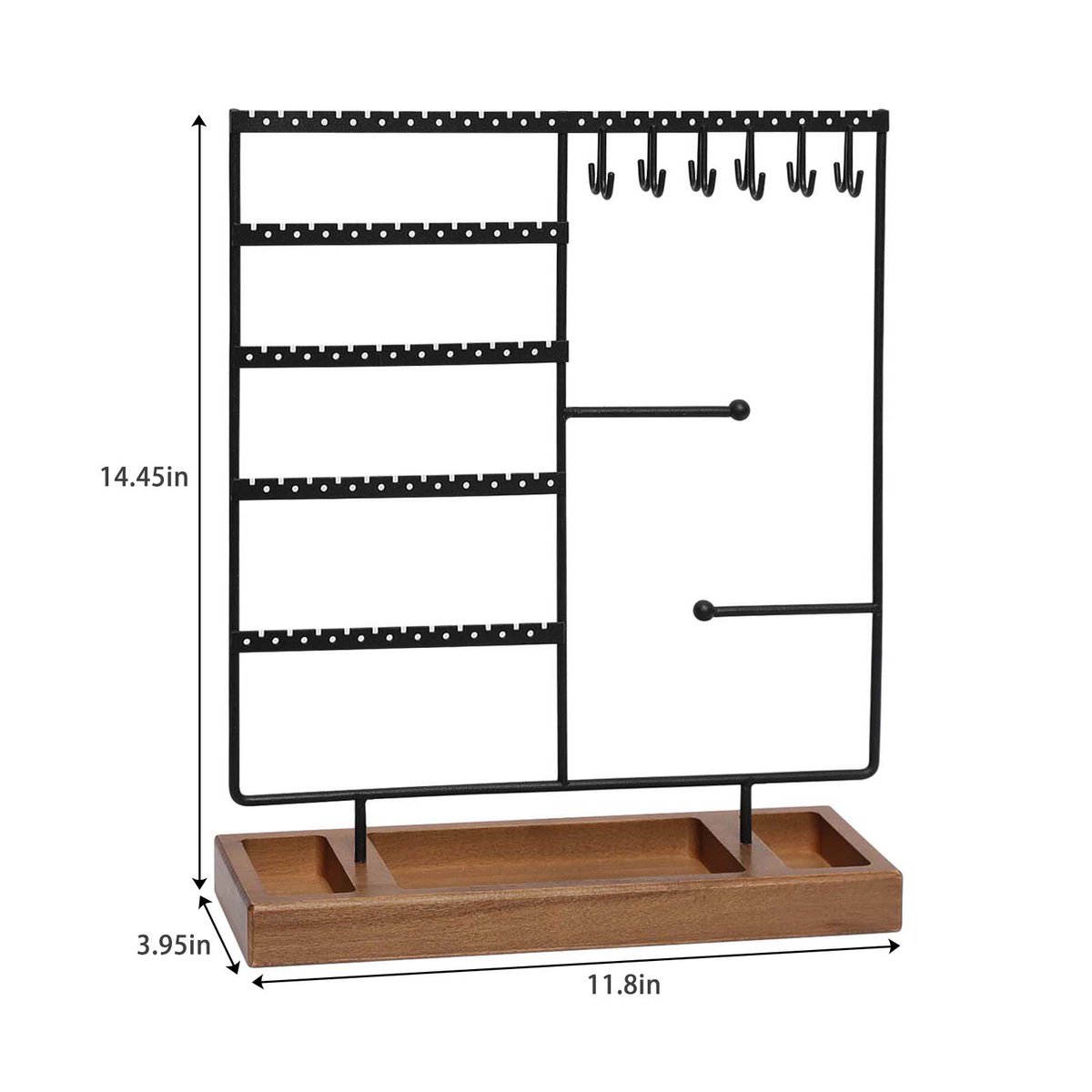 cosrack's tweet photo. X-cosrack Earring Holder,5-Tier Ear Stud Holder with Wooden Tray,Jewelry Organizer Holder for Earrings Necklaces Bracelets Watches and Rings,Earring Display Stand with 132 Holes,Black :) Welcome to try and test this new arrival. https://t.co/hQ3gDviSji