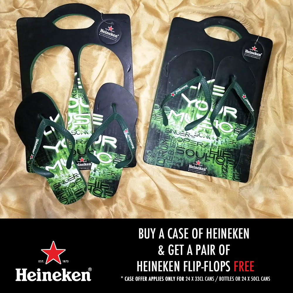 Spinneysbev's tweet photo. #SpinneysBev is giving away a special treat!
Buy a case of Heineken and get FREE pair of flip-flops!
Hurry! #ShopwithSpinneys now while supplies last. https://t.co/jsHnFWmhU3
