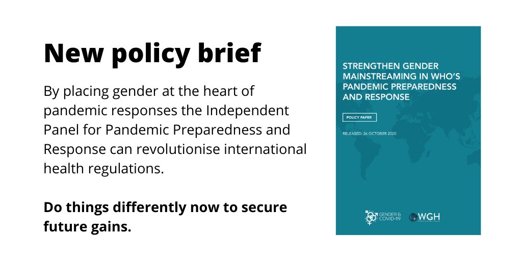 Gender and Public Health Emergencies (@gender_covid19) on Twitter photo We're delighted to launch a new policy brief with <a href="/womeninGH/">Women In Global Health</a>
Strengthen gender mainstreaming in WHO’s pandemic response
genderandcovid-19.org/resources/inde…
#GenderedPandemic <a href="/HelenClarkNZ/">Helen Clark</a> <a href="/MaEllenSirleaf/">Ellen Johnson Sirleaf</a> <a href="/TheIndPanel/">The Independent Panel</a> We're delighted to launch a new policy brief with <a href="/womeninGH/">Women In Global Health</a>
Strengthen gender mainstreaming in WHO’s pandemic response
genderandcovid-19.org/resources/inde…
#GenderedPandemic <a href="/HelenClarkNZ/">Helen Clark</a> <a href="/MaEllenSirleaf/">Ellen Johnson Sirleaf</a> <a href="/TheIndPanel/">The Independent Panel</a>