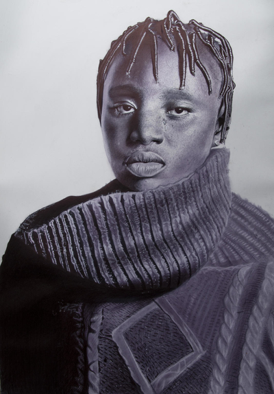 14-year-old Fawas Okeshina created this piece called "Tejumo", which means "focus" in the Yoruba language.

Fawas uses art to reimagine a better world for adolescent girls. His idea is that when adolescent girls focus on their dreams, they can achieve a lot.

#voicesofyouth.