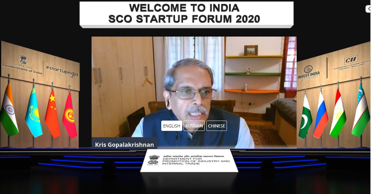 startupindia's tweet photo. #SCOStartupForum2020 will ensure the exchange of best practices, knowledge-sharing. India represents one of the biggest opportunities for Startups as customers, mentor ecosystems, funding as well as the availability of large professional base~@kris_sg, Past President, @FollowCII https://t.co/3j9xOVphh1