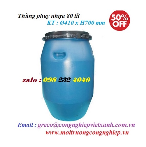 Thùng phuy nhựa 80 lít Ø410x700mm
giúp cho ứng dụng trong làm nhà nổi trên sông, phao nổi, bè nổi nuôi trồng thủy hải sản một cách thuận tiện và dễ dàng.
HOTLINE : 098 232 4040 ( ZALO)
Email: greco@congnghiepvietxanh.com.vn
WEB : https://t.co/Jrd9oVzhWu https://t.co/i3a3hwe0BI