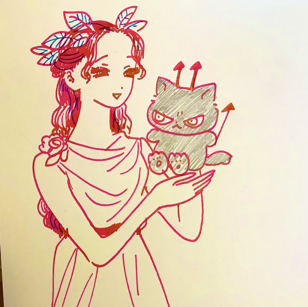 1girl long hair dress smile holding holding animal sleeveless  illustration images