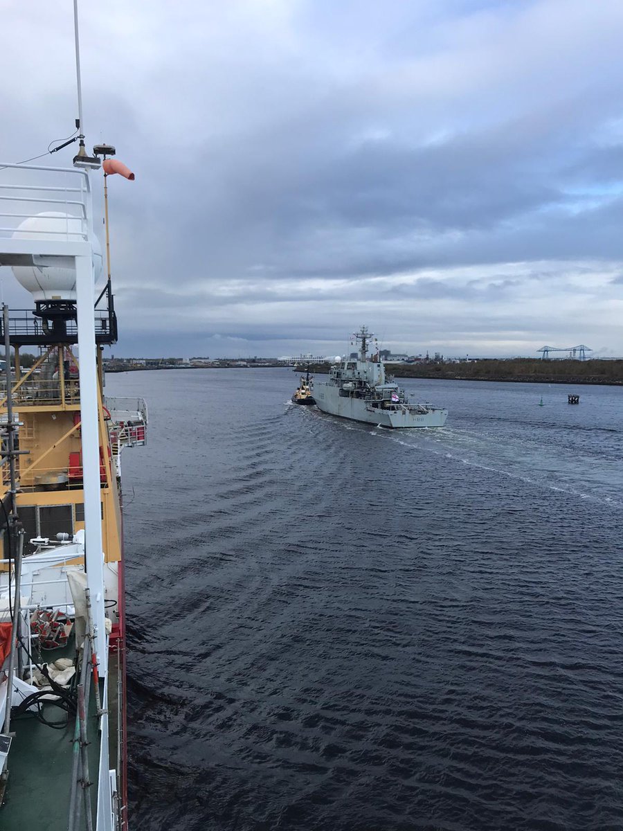 Some more pictures of @HMSEnterprise coming into Middlesbrough yesterday #NavyUpNorth #RoyalNavy