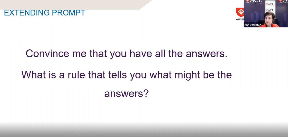 Mathematics Teaching and Learning Centre (@mtlc_acu) on Twitter photo This afternoon <a href="/AnnDownton/">Ann Downton</a> joined in our webinar series to share her vast knowledge on multiplicative thinking, challenging tasks and productive struggle. So many take-aways and links to classrooms that can be applied straight away. Thank you Ann! #mathspd #vicpln This afternoon <a href="/AnnDownton/">Ann Downton</a> joined in our webinar series to share her vast knowledge on multiplicative thinking, challenging tasks and productive struggle. So many take-aways and links to classrooms that can be applied straight away. Thank you Ann! #mathspd #vicpln