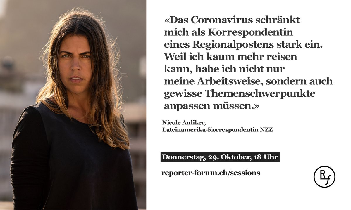 reporterforumCH's tweet photo. Wie arbeiten Korrespondentinnen während der Pandemie? Das Gespräch mit @NZZ_ann, @la_africanna und @JoelleWeil - diesen Donnerstag um 18 Uhr auf Zoom. Moderation: @MiWidmer und @ConradinZ.
Jetzt anmelden: https://t.co/bsSE9y9th2 https://t.co/e4Scu4XT6C