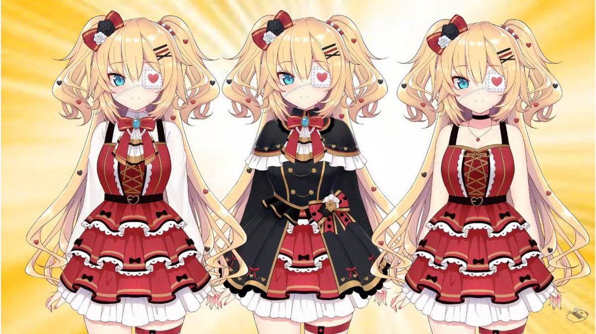 ホロライブ・赤井はあと、ミニスカのゴスロリ姿の新衣装をお披露目 同