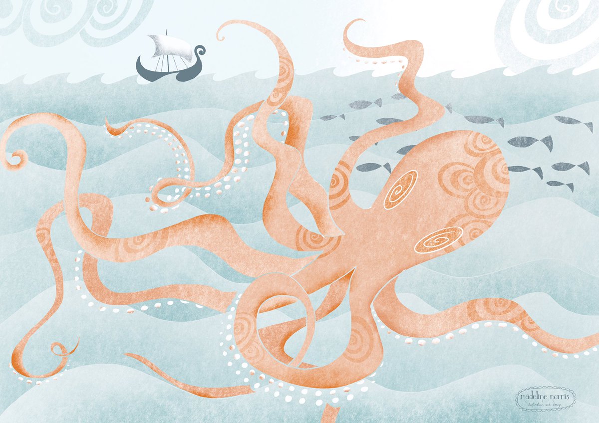 bymeeni's tweet photo. Prompt 11 - sea monsters @ScotStoryFest #SISFArtChallenge 
#sisfwaterlines #sisfintheflow https://t.co/9dZ7688nmr