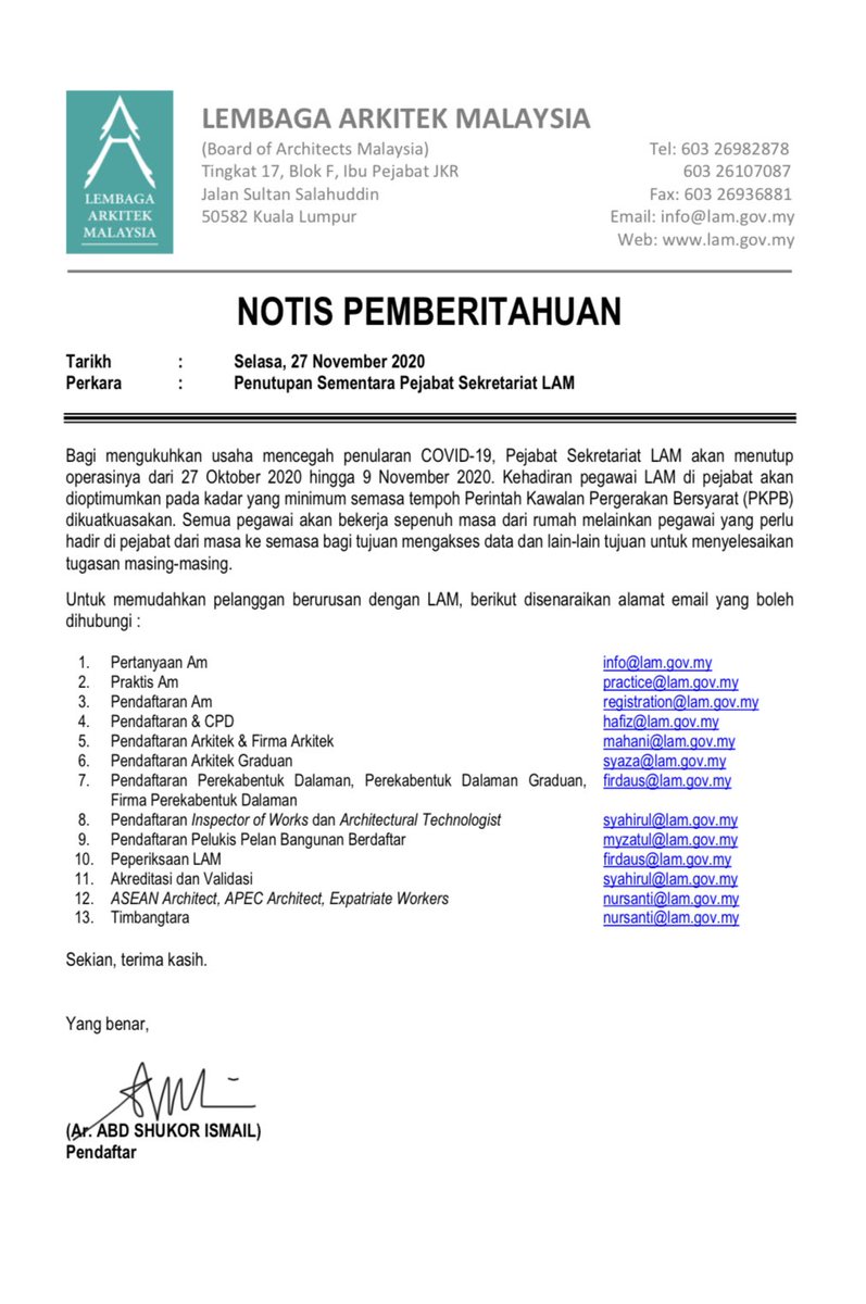 Lembaga Arkitek Malaysia Lembagaarkitek Twitter