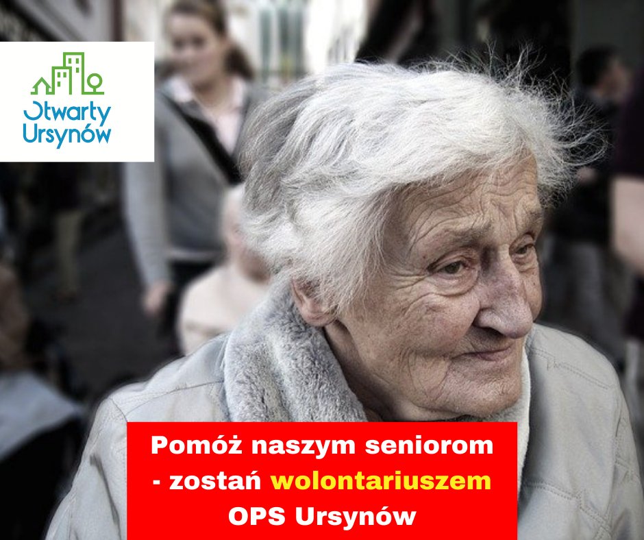 Ośrodek Pomocy Społecznej Dzielnicy Ursynów poszukuje wolontariuszy do pomocy ursynowskim seniorom. Masz czas, dobre serce i wrażliwość społeczną - skontaktuj się z OPS Ursynów. Seniorzy czekają na Twoją pomoc❗️

📞 22 544 12 00
sekretariat@ops-ursynow.pl