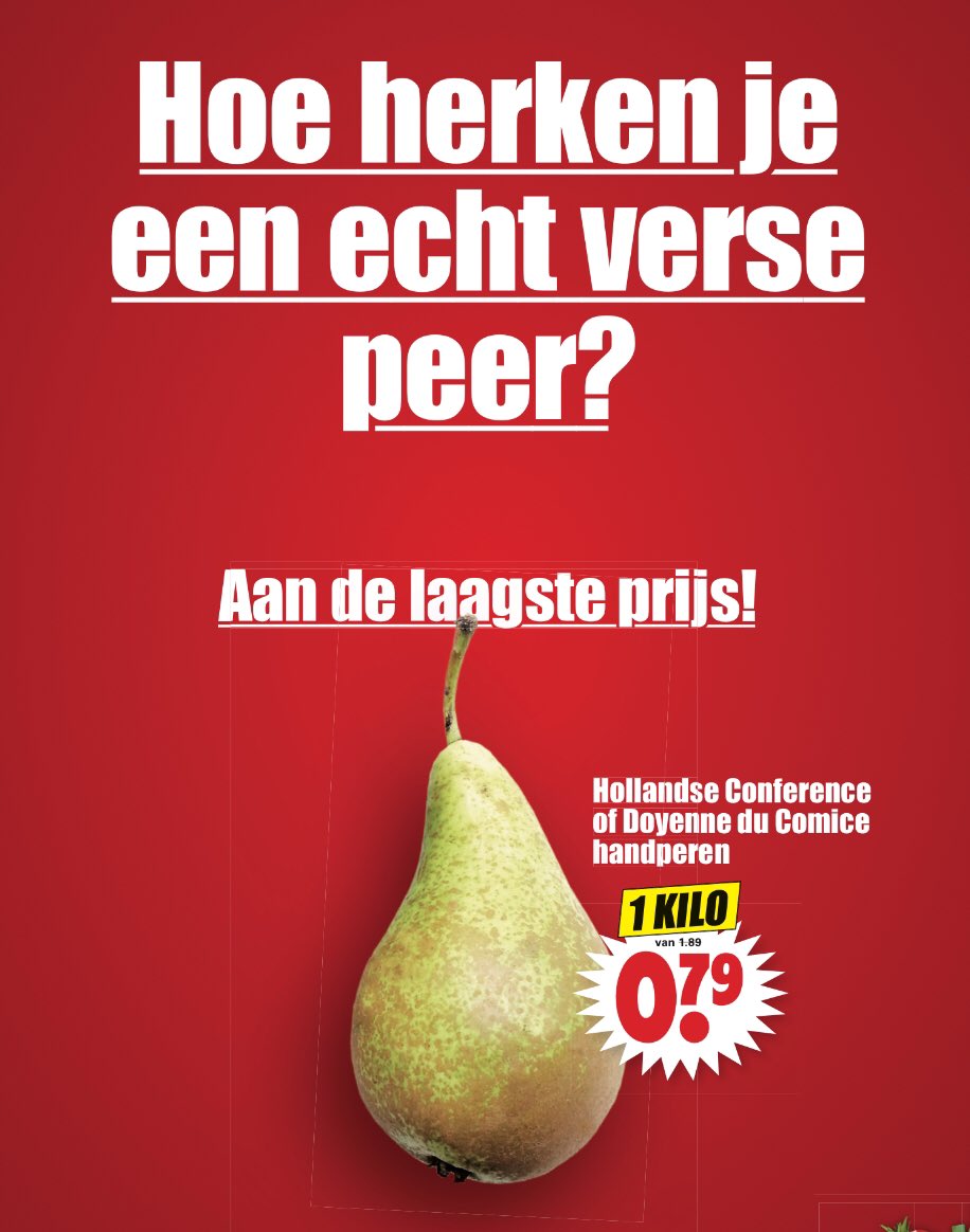 JacoGeurts's tweet photo. Als je dit soort advertenties ziet hebben we nog een lange weg te gaan voor een eerlijk verdienmodel voor onze fruittelers, boeren en tuinders! #weesgeenDirk https://t.co/SktlrH471c