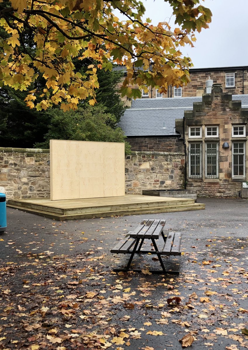 LorneSchool's tweet photo. We can’t wait to see #LorneLearner faces when they see our new stage in the back playground. A huge thank you to @edinfest - this was built in the October break and we are so so excited to make use of it (staff and learners!) #LorneStage #edinfest https://t.co/rG2DGFwsrq
