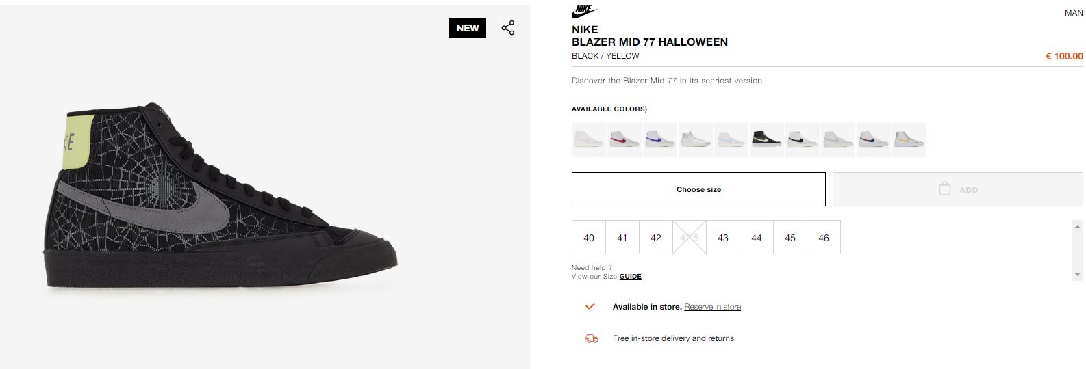 Nike online blazer courir