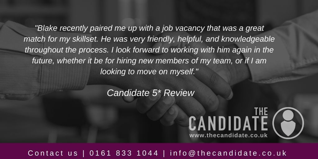 thecandidateuk's tweet image. Well done to our Senior Contracting Recruiter, Blake Thompson! Another 5* from a happy customer! ⭐️
#ContractJobs #ContractorRecruitment #TechRecruitment #TechJobs