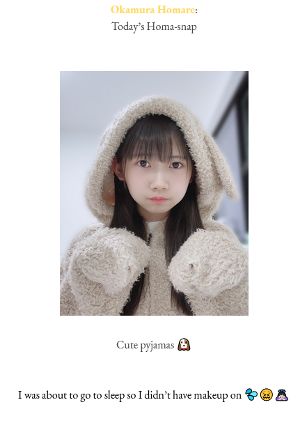 IceJiggly's tweet photo. The cold weather has put Okamura Homare in a mood for nabe... though her home doesn't have a claypot at the moment
Homa:'When we had shabu shabu the other day, we used a pot that we usually use for curry, but it doesn’t fit the mood if it isn’t a claypot~'
https://t.co/FihrojXlGu https://t.co/Bs5Ga4JKad