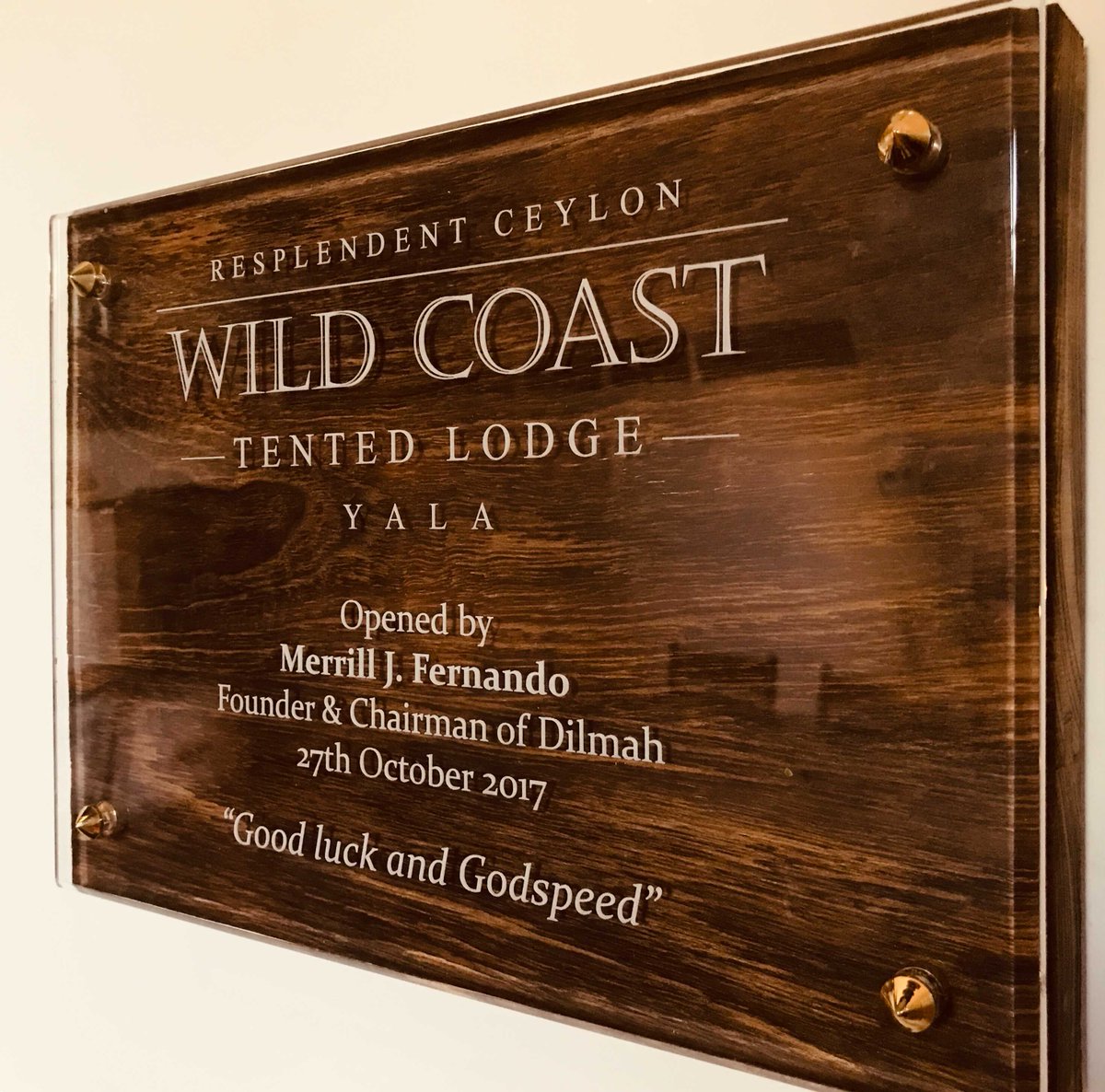 Resplendentcy's tweet photo. Wild Coast Tented Lodge is 3 years old today. Since the opening by Merrill J. Fernando, Founder of @Dilmah, the resort has been recognized for sustainable design, personalized service &amp; guided wilderness experiences. We thank everyone who has supported us. 
#srilanka #seeyousoon https://t.co/R6CRE24uGa