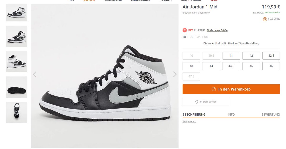 jordan 1 smoke grey snipes