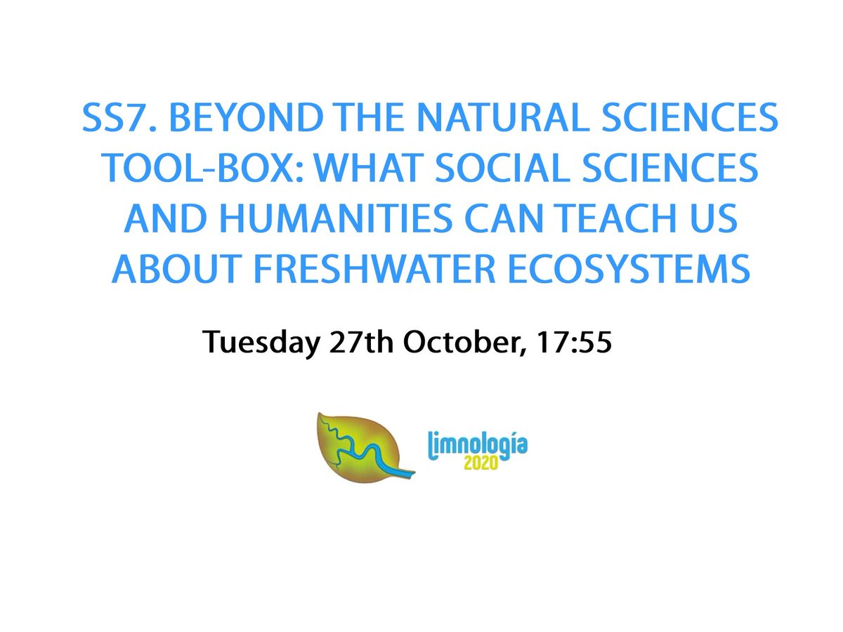 Today at 17:55, we will have a great opportunity to talk about the role of social sciences in the study of freshwater ecosystems. <a href="/limnologia2020/">Limnología2020</a>
#humanvalues
#CitizenScience

<a href="/paufortu/">Pau Fortuño</a> @sdlanghans <a href="/Txell_Abril/">Txell Abril</a> <a href="/AnnaLupon/">.</a> <a href="/batecrius/">El batec dels rius</a> <a href="/LivingRiver2/">LivingRiver</a> <a href="/pesca_plastic/">Pescadors de Plàstic</a> @FEHMlab