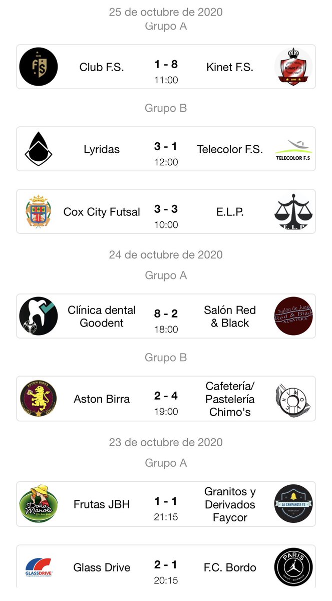 GoodentFS's tweet photo. A continuación os dejamos como ha transcurrido el resto de la jornada 1, con todos los resultados y la clasificación de ambos grupos. 

#VAMOSGOODENT💪🏽🦷💚 https://t.co/IcyucadTLk