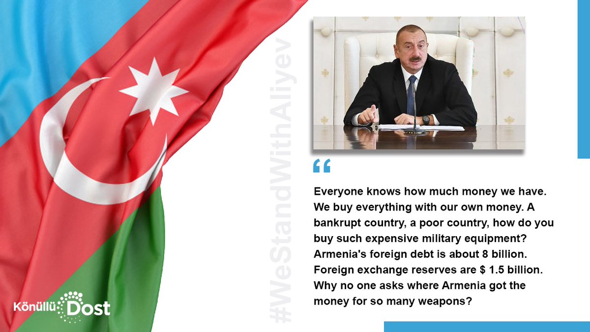 "Everyone knows how much money we have. We buy everything with our own money!" 🇦🇿
#KarabakhisAzerbaijan #Azerbaijan