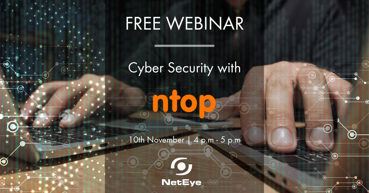 Join us for a #FreeWebinar event on
the #security centric #network traffic analysis with <a href="/ntop_org/">ntop</a> - 10.11.2020 | 16.00 - 17.00  👇🏻👇🏻

wuerth-phoenix.com/index.php?id=1…