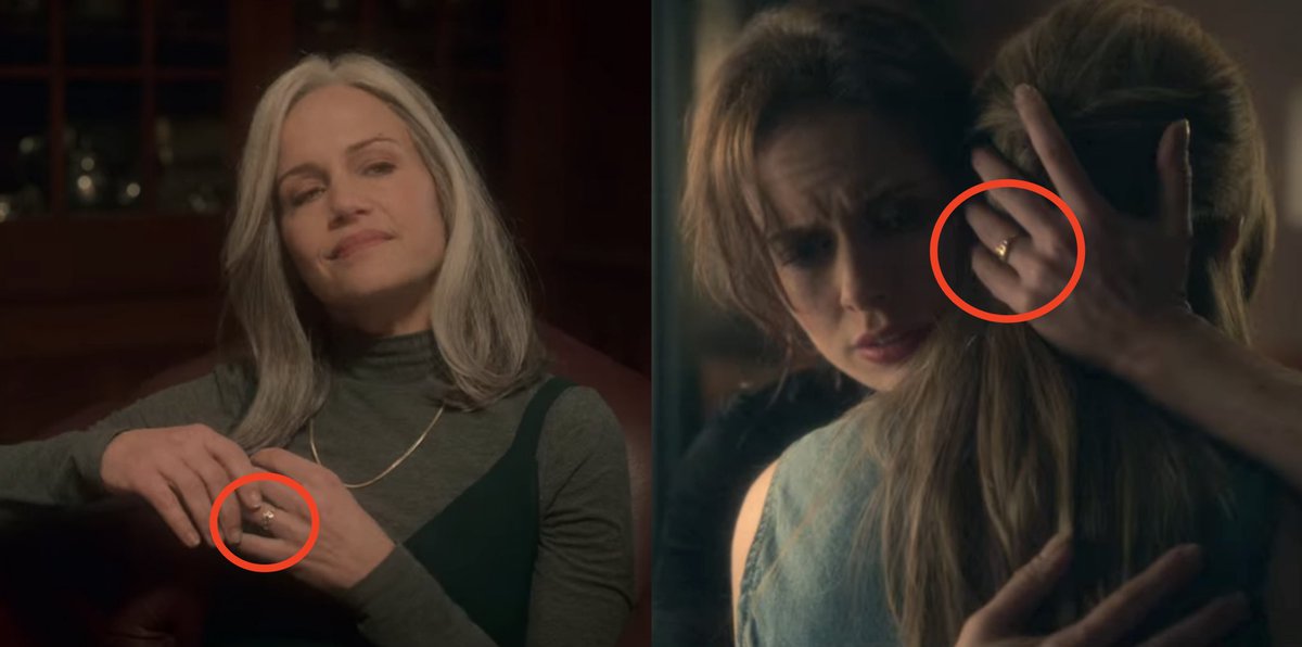 Multi_Fandom_s's tweet photo. Dès l’début je savais que c’était Jamie 🥺
Déjà rien que le collier qu’elle portait ça m’a mit la puce à l’oreille quand on a vue Jamie âge puis Jamie jeune puis dans le dernier épisode il y avait la bague 

#HauntingOfBlyManor 
#AmeliaEve https://t.co/OH4ntI7rwG