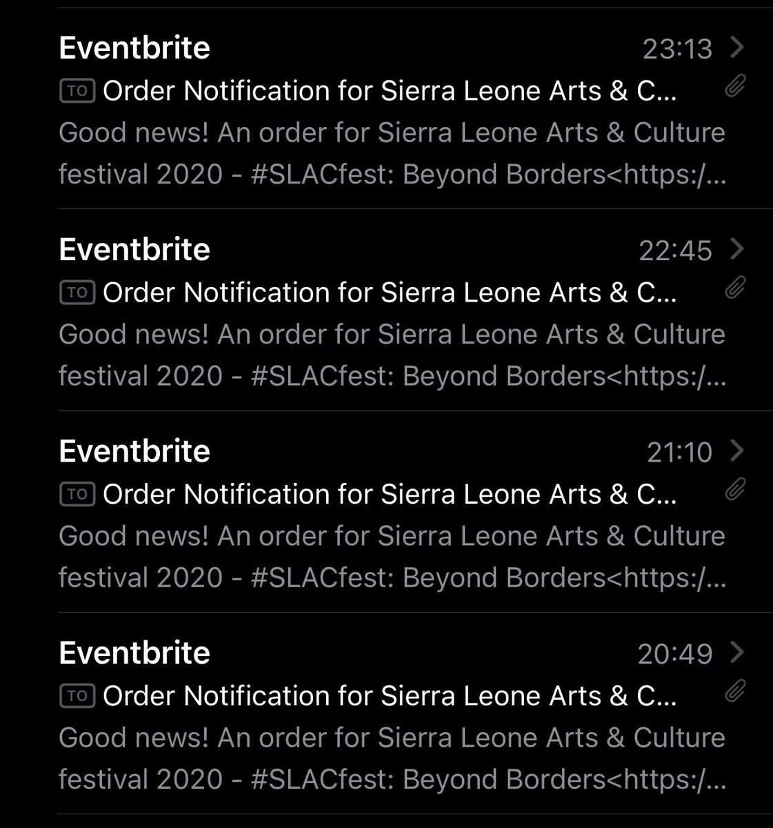 So... the @Young_Salone KUSHƐ newsletter actually works 😲
Sent a last minute reminder about #SLACfest last night and woke up this morning to multiple Eventbrite notifications with names I recognise from our newsletter subscribers 👏🏾
Kam Jɔyn wi! 🎫
https://t.co/hn4djx6xEx https://t.co/KEBuhYqT6m