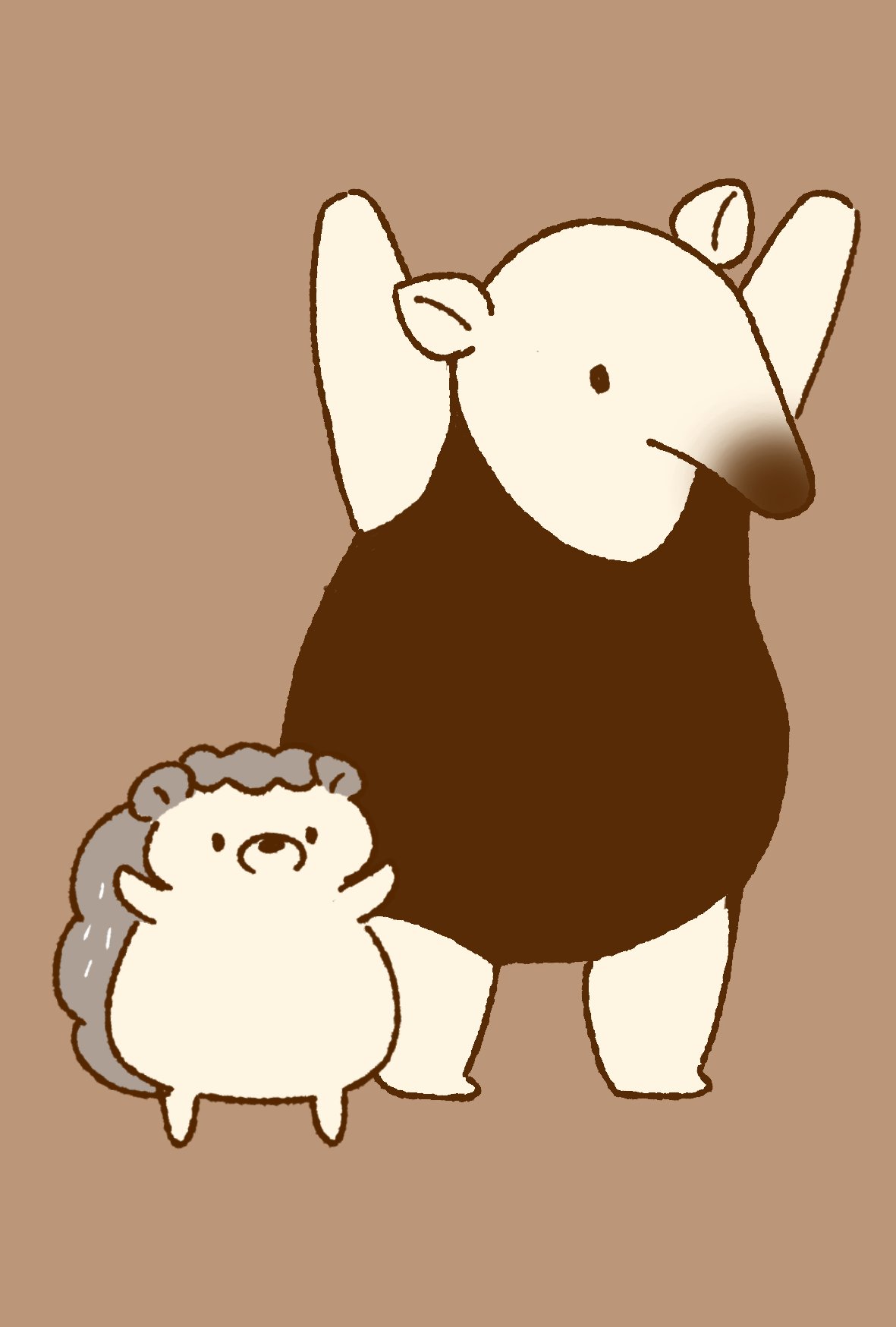 Yayako 威嚇する動物たち ハリネズミ イラスト好きな人と繋がりたい T Co Pspe1rf4om Twitter