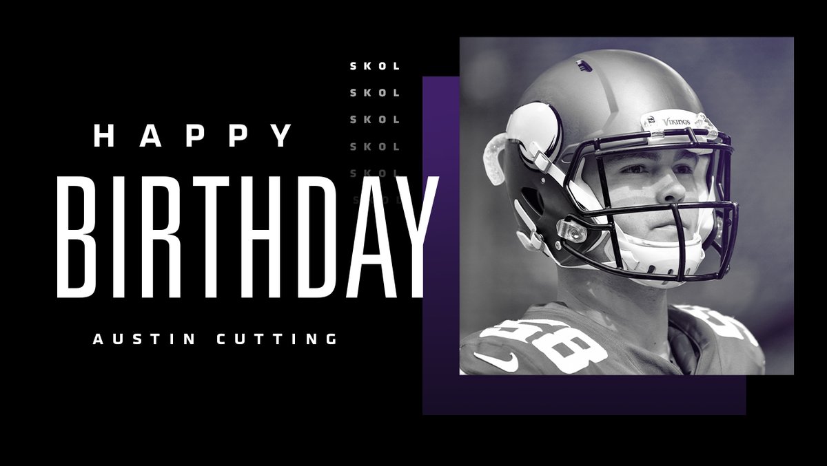 Vikings's tweet photo. Happy birthday, @Austin_Cutting! https://t.co/83KdYNYxlG