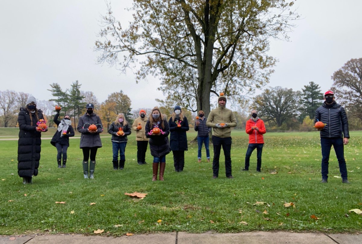 Showed off our pumpkin-decorating skills at last week’s outdoor AUX retreat! And yes, we are all smiling underneath our masks. 😂