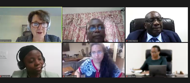the_ACEProject's tweet photo. Thank you for your presence at the #4thACEImpact Regional Virtual Workshop @the_ACEProject. We are greatly honoured @WorldBank @AFD_en @AAU_67 #ProjectSteeringCommittee #HigherEducationExperts #AfricanUniversities #ACEImpactPartners https://t.co/kjwhTLsgHs