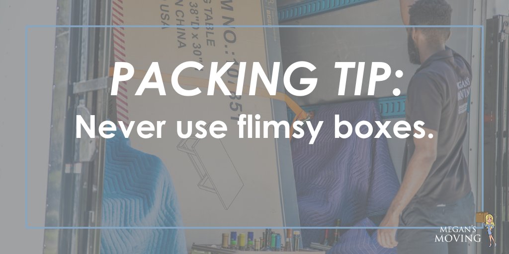 megansmovingco's tweet photo. When packing up your belongings, you want them to be safe so it is best to use sturdy boxes to keep it that way. If a box is flimsy in any way, do not use it; safety is key! π
.
.
.
#homeadvice #orlandohomes #packingadvice https://t.co/o6Q59gzuIR