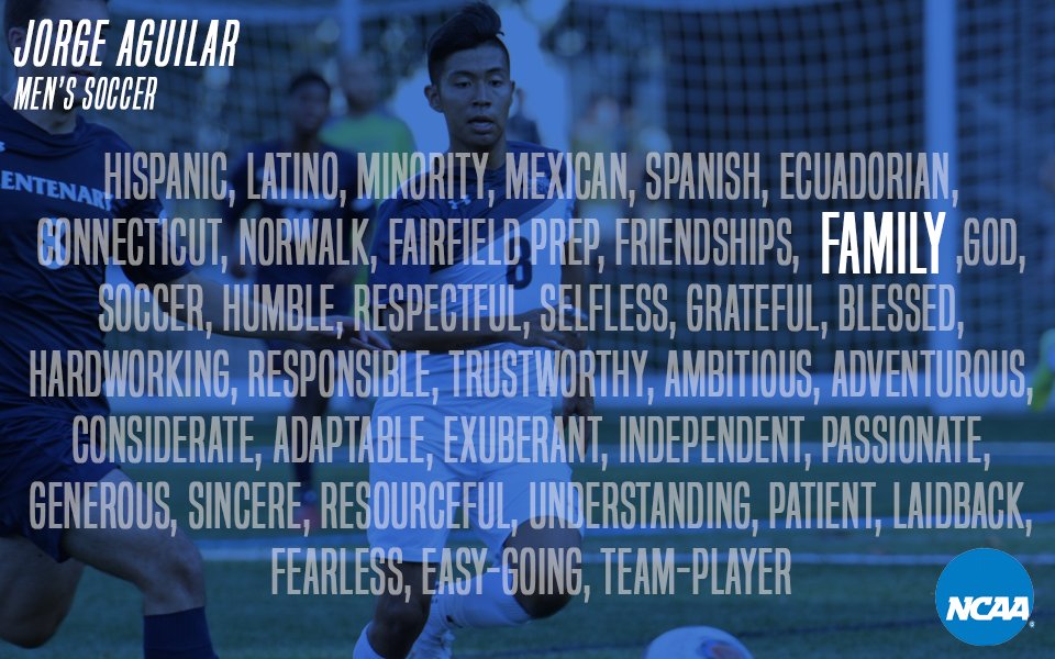 Jorge Aguilar '21 from <a href="/MoravianMSoccer/">Moravian University Men's Soccer</a> shares his words that matter for NCAA Diversity and Inclusion Week. #HoundEm #NCAAInclusion