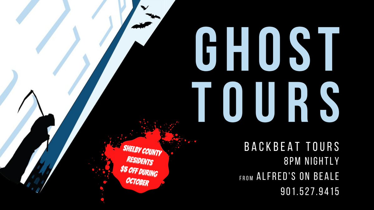 Last chances to get your spook on are tonight-Friday! We are sold out for Saturday, October 31 and only a few spots left for Friday, October 30. Visit backbeattours.com or call 901-527-9415 for tickets. #Halloween2020 #exploreMemphis #hauntMemphis #walkingtour