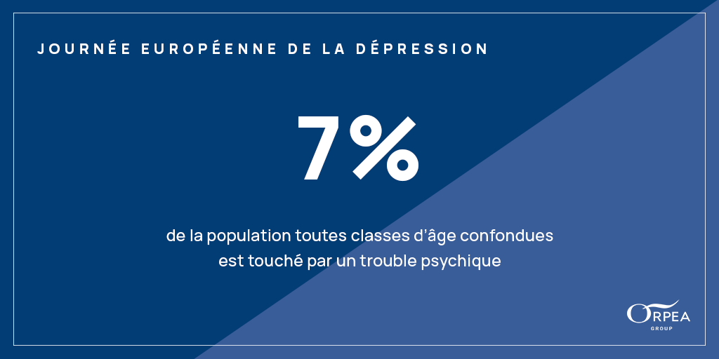 emeisGroupe's tweet photo. #JournéeEuropéenne de la #dépression : 7% de la population est touchée par ce trouble psychique caractérisé par de nombreux symptômes tels que la diminution du plaisir, de l’énergie, de la concentration ou encore de la confiance en soi… https://t.co/JezLdH1fut