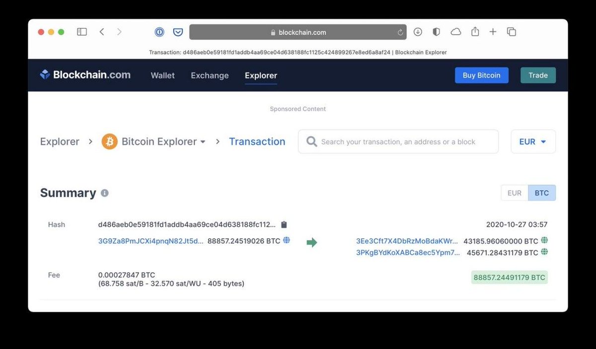 yerart's tweet image. @diego_regueira @gIntelSeg  ¿Cómo se puede tirar del hilo de esta transacción? ¿hacer un grafo? (no recuerdo nada de tu charla #intelcon2020  Diego!) 😳