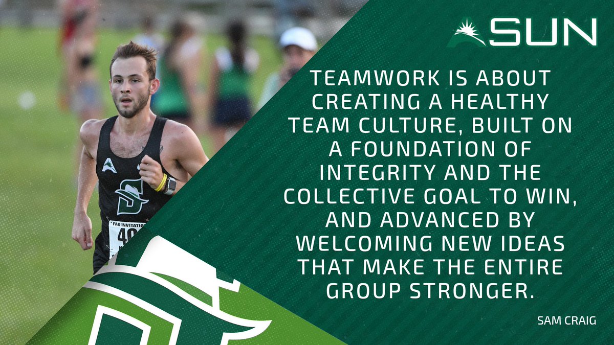 Stetson_SAAC's tweet photo. Here's what teamwork means to Sam Craig from @StetsonXC #ASUNBuilt #NCAAInclusion https://t.co/mQerFbFtRP