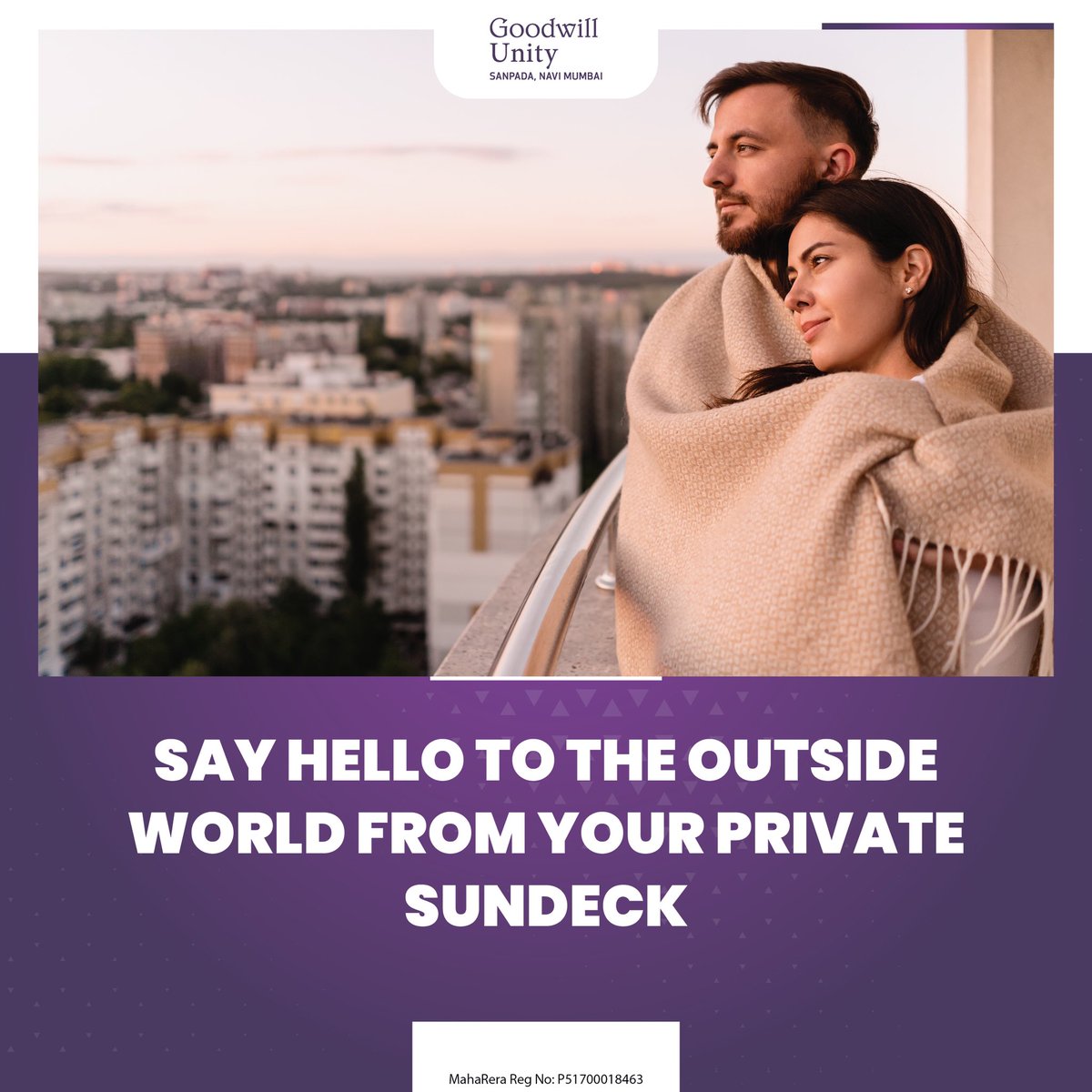 Goodwill_Develo's tweet photo. Experience a whole new world from your private sundeck, only at Goodwill Unity, Sampada. Visit our website: https://t.co/FAZbqOEAg2 to know more!
#GoodwillUnity #GoodwillDevelopers #sundeck #2bhk #property #propertyinvestment #propertyinnavimumbai https://t.co/bW7dNLZGti
