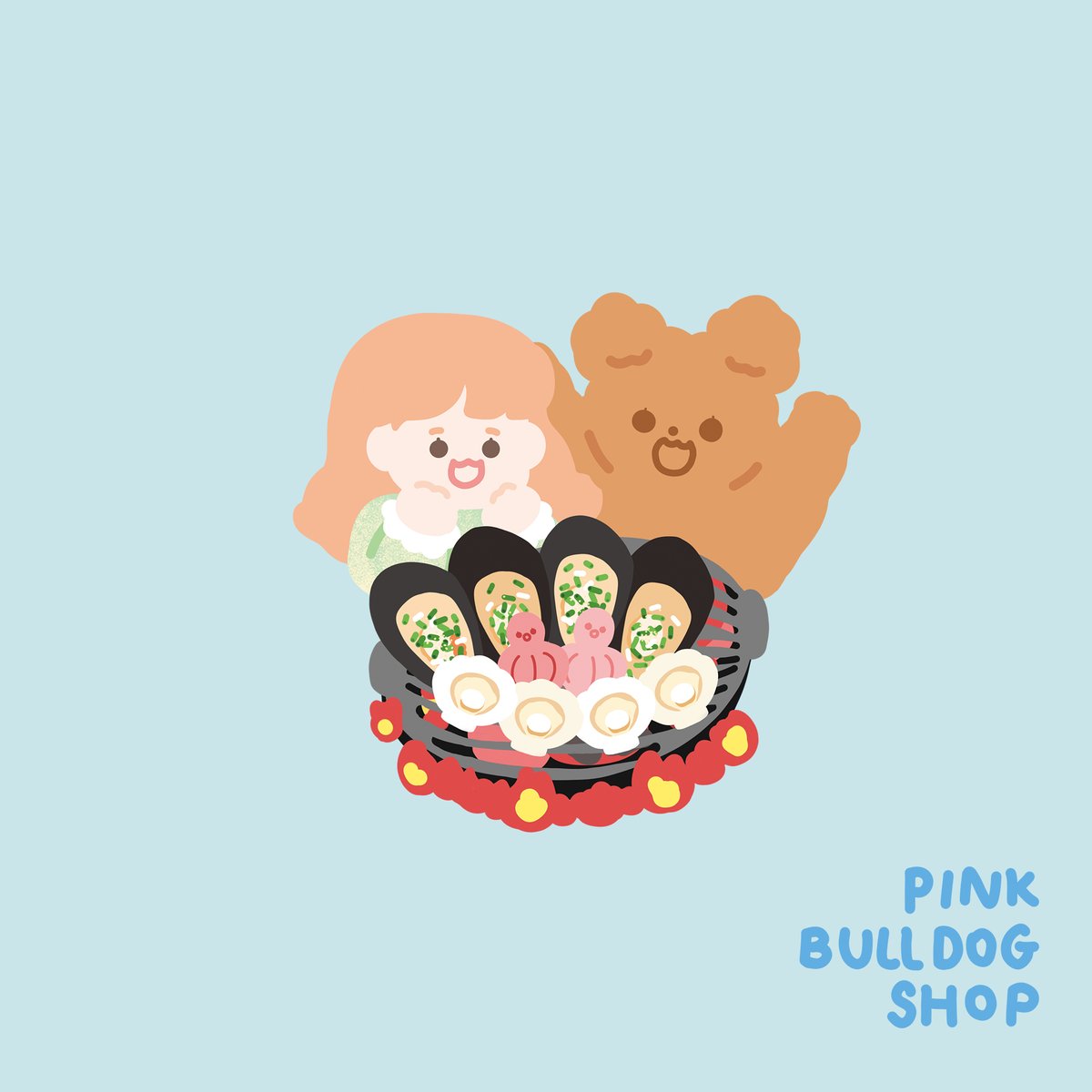 pinkbulldogshop's tweet photo. 조개구이에 소주 씰스티커 작업에 한창이에요 :D!!
총 6종으로 구성된 일상스티커를 작업중에 있으니 조금만 기다려주세요!

#일러스트 #핑크불독샵 #판타지월드 #illustwork #illustration #sticker #다꾸 #다꾸러 #다꾸스타그램 #다이어리 #문구브랜드 #신상준비 #조개구이 #일상스티커 https://t.co/MAAASmNX5s