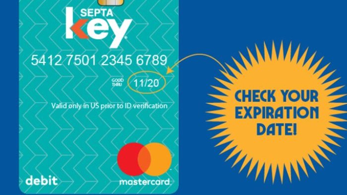 tmabucks's tweet photo. There are @SEPTAKey cards out there that expire on November 30, 2020 so please take a moment to check the "GOOD THRU" date on the front of your card. If your #SEPTAKey card is set to expire &amp; it is not already registered do so immediately at https://t.co/nGqoaq1Xmy! https://t.co/3cslDUjPkQ