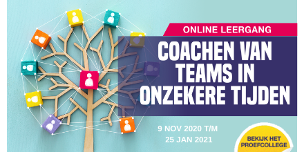 Voorlopig gaan we nog niet massaal terug naar kantoor. Maar hoe motiveert u dan uw medewerkers op afstand? En hoe organiseert u online een goede samenwerking binnen uw team? Dit en meer  tijdens de Online Leergang Coachen van teams in onzekere tijden: bit.ly/35MJflr
