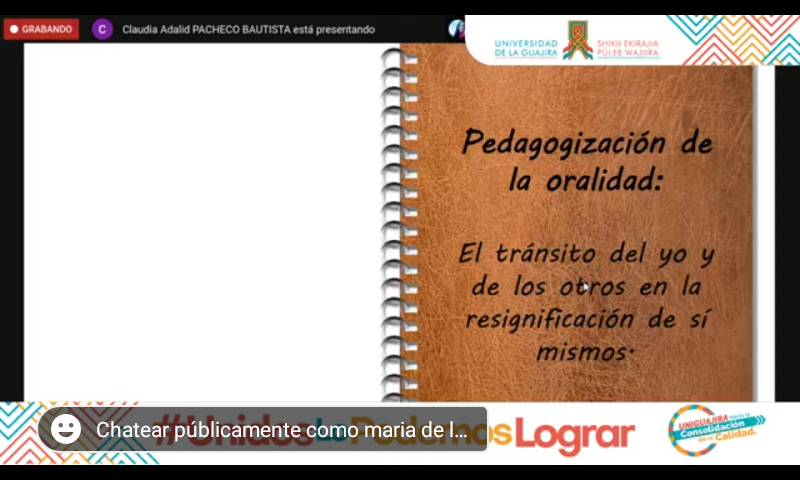 Maria030901's tweet photo. la oralidad produce un circuito de comunicación
#coloquioinvestigacioneducativa
#contextosmulticulturales
@InecTIC 
@UniLaGuajira 
@jaroldiazc https://t.co/kibzWCdQ6J