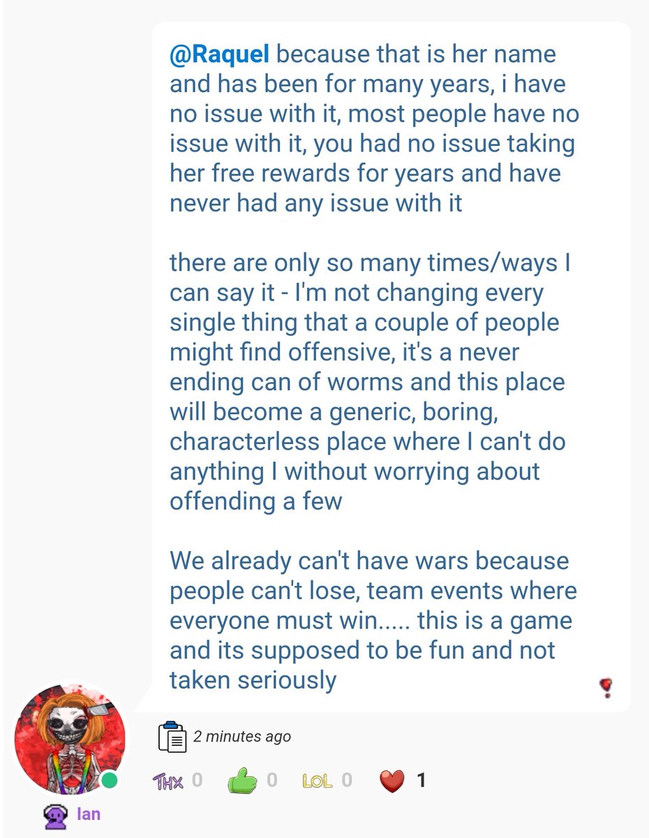 more posts from the head admin, ian, from an ongoing discussion about the twitter backlash on marapets forums.LINK TO THREAD:  https://www.marapets.com/topics.php?id=36961&fid=53&page=0