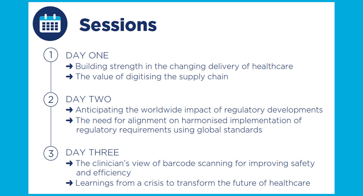 Our topics for the #GS1HCSummit2020 include global access to healthcare #supplychains, managing supply shortages, &amp; #patientsafety! Don't miss our first virtual #Healthcare event >> Register Now!  bit.ly/2J7VpMp