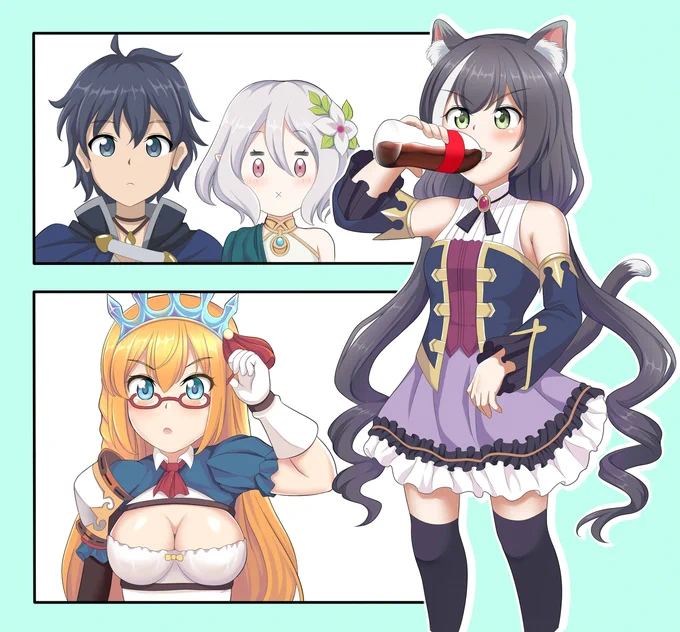 戦闘前に炭酸抜きコーラを飲むキャルちゃん #プリンセスコネクト! #プリコネR #キャル(プリコネ)  